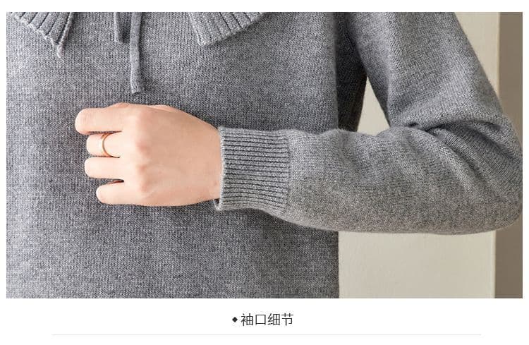 가을 겨울 새로운 인형 스웨터 패션 캐주얼 레이스업 다용도 슬림해 보이는 연령 감소 루즈핏 니트 스웨터 만나는 맨위 여성 상세 이미지 25
