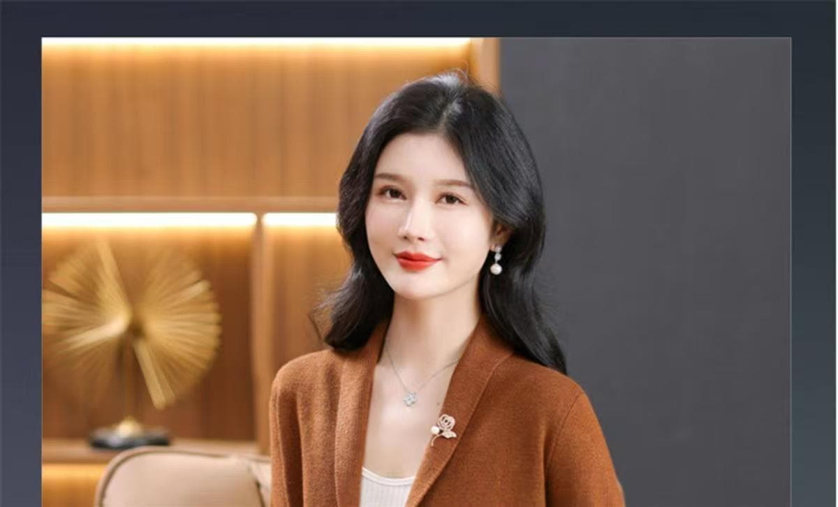봄 가을 새로운 중노년 니트 오픈 가디건 중간 길이 루즈핏 외국 가스 다용도 슬림해 보이는 스웨터 코트 맨위 여성 상세 이미지 1