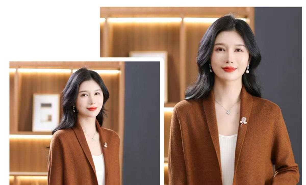 봄 가을 새로운 중노년 니트 오픈 가디건 중간 길이 루즈핏 외국 가스 다용도 슬림해 보이는 스웨터 코트 맨위 여성 상세 이미지 26