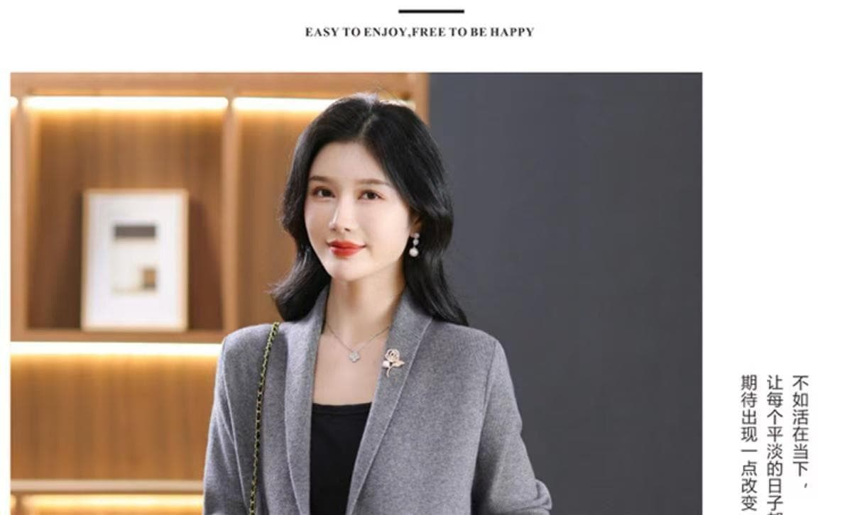 봄 가을 새로운 중노년 니트 오픈 가디건 중간 길이 루즈핏 외국 가스 다용도 슬림해 보이는 스웨터 코트 맨위 여성 상세 이미지 34