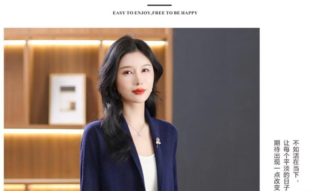 봄 가을 새로운 중노년 니트 오픈 가디건 중간 길이 루즈핏 외국 가스 다용도 슬림해 보이는 스웨터 코트 맨위 여성 상세 이미지 44