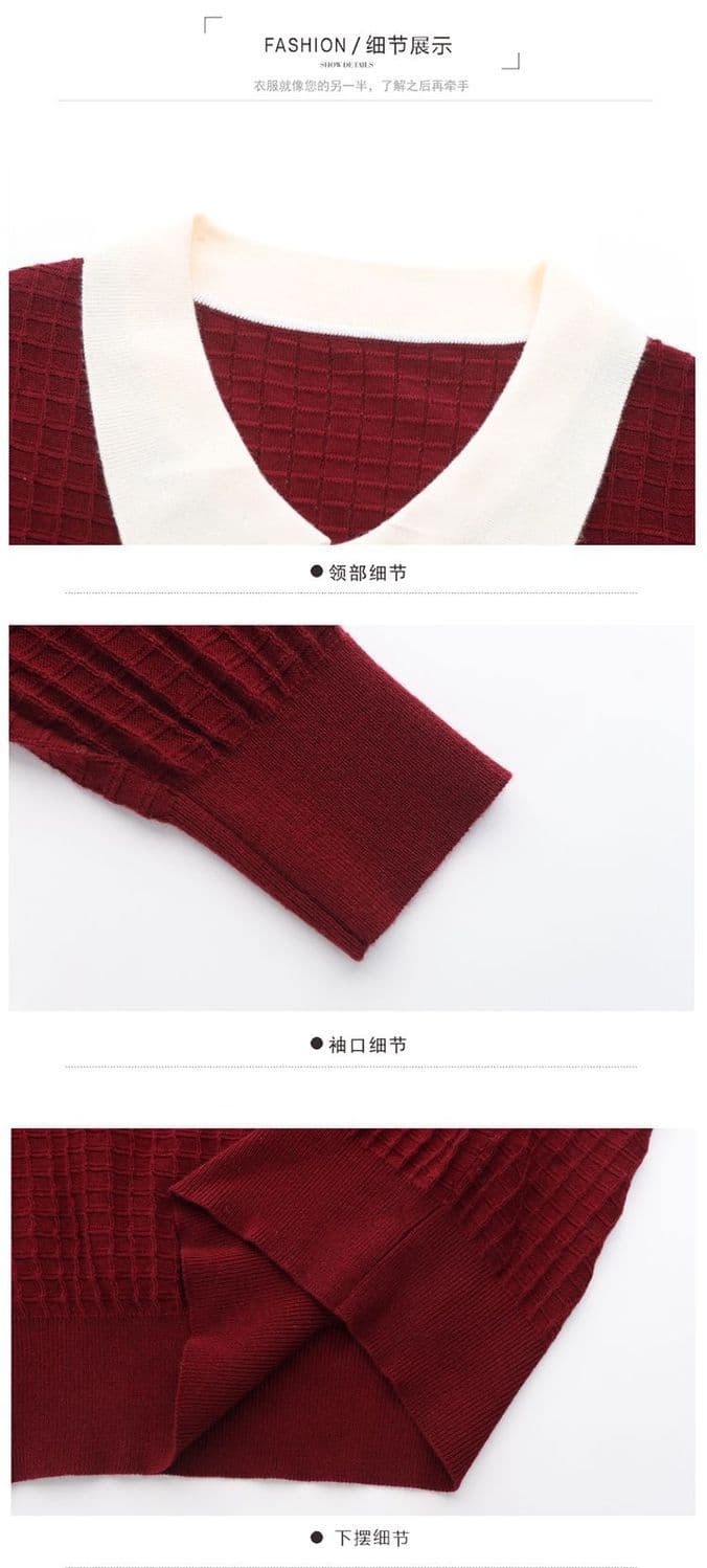 POLO 칼라 패션 니트 스웨터 여성 가을 새로운 루즈핏 연령 감소 외국 가스 긴팔 만나는 작은 셔츠 베이비 칼라 스웨터 상세 이미지 24
