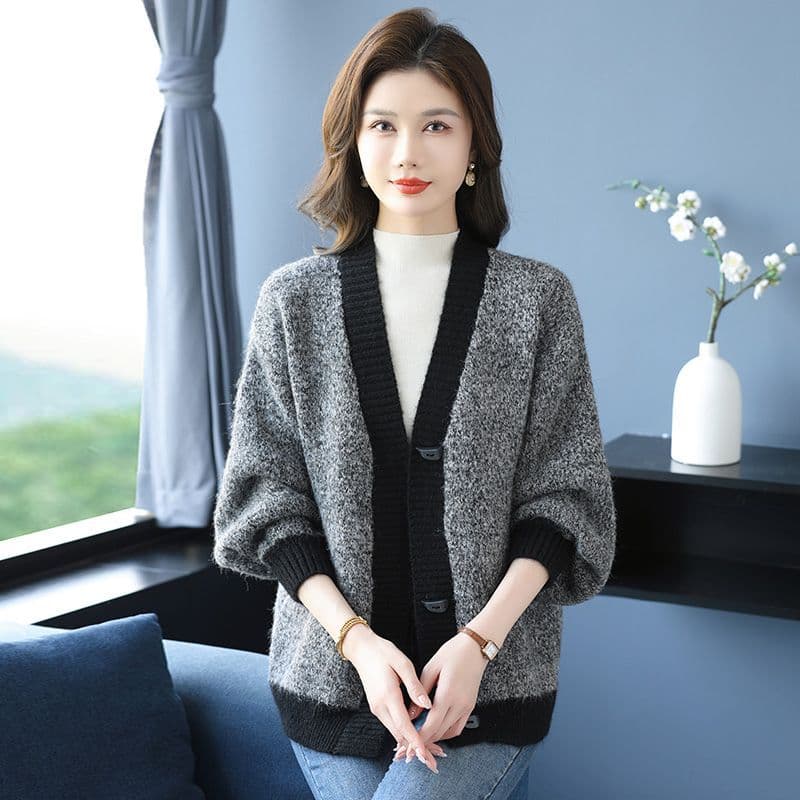한 부서 스웨터 한국 스타일 백 니트 스웨터 프로 피부 슬림해 보이는 새로운 품격 외국 가스 루즈핏 표지 고기 패션 연령 감소 맨위 이미지 2