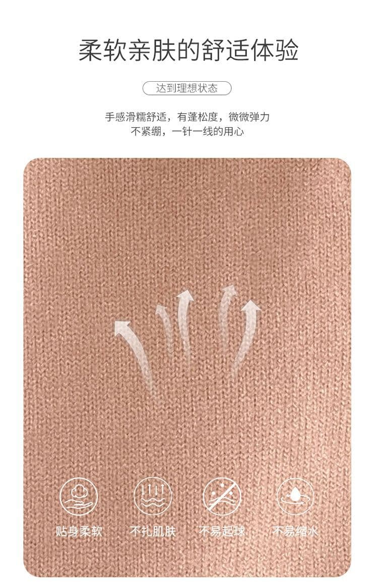 봄 가을 겨울 새로운 패션 유럽 상품 디자인 센스 루즈핏 풀오버 네클라인 레이스 레이스 양모 보온 니트 스웨터 여성 상세 이미지 13