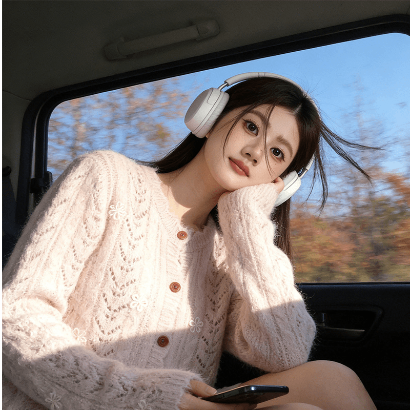 느긋한 라운드 넥 홀로우 아웃 레이스 니트 오픈 가디건 여성 조기 가을 새로운 캐주얼 달콤함 연령 감소 슬림해 보이는 스웨터 코트 상세 이미지 8