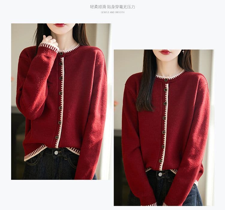 한 부서 고급 뽕나무 누에 실크 니트 오픈 가디건 여성 봄 가을 새로운 외부 가져 가라. 루즈핏 표지 고기 캐주얼 쇼트 스타일 스웨터 코트 상세 이미지 13