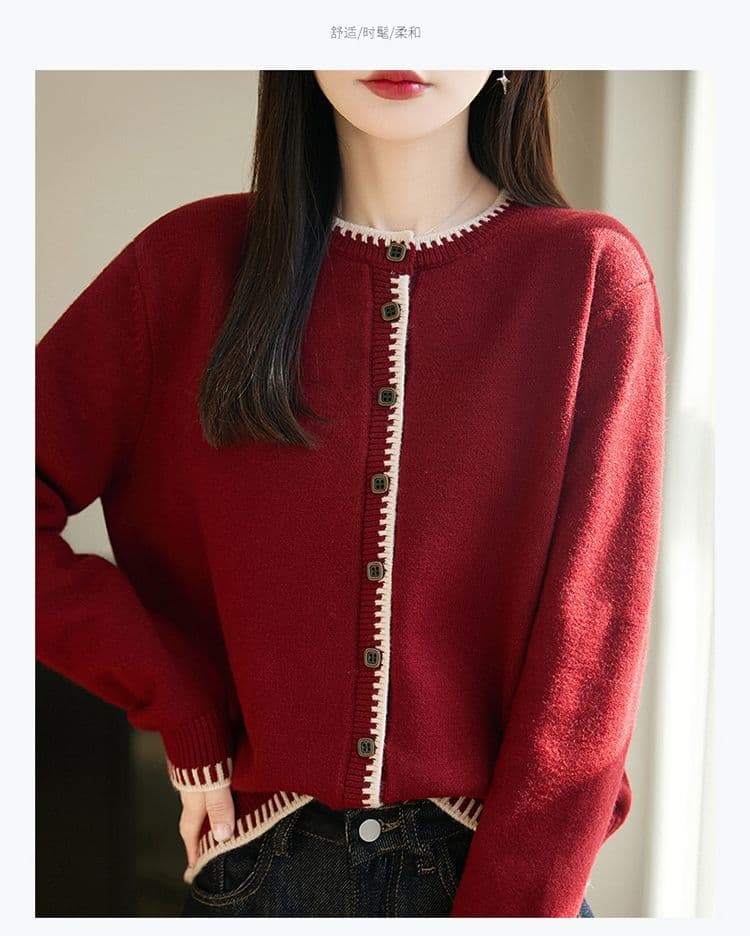 한 부서 고급 뽕나무 누에 실크 니트 오픈 가디건 여성 봄 가을 새로운 외부 가져 가라. 루즈핏 표지 고기 캐주얼 쇼트 스타일 스웨터 코트 상세 이미지 14