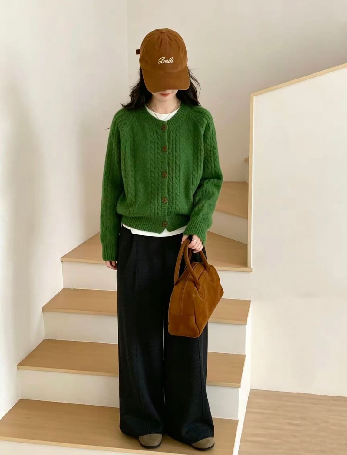가을 겨울 새로운 클래식 레트로 꽈배기 스웨터 여자 패션 느긋한 바람 두꺼운 니트 오픈 가디건 보온 재킷 맨위 상세 이미지 6