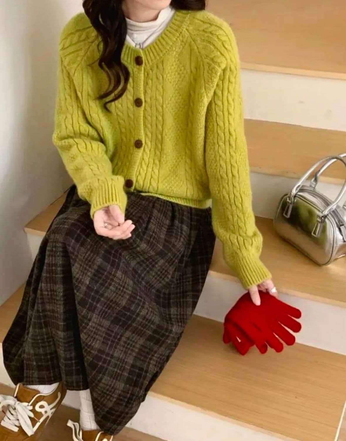 가을 겨울 새로운 클래식 레트로 꽈배기 스웨터 여자 패션 느긋한 바람 두꺼운 니트 오픈 가디건 보온 재킷 맨위 상세 이미지 11