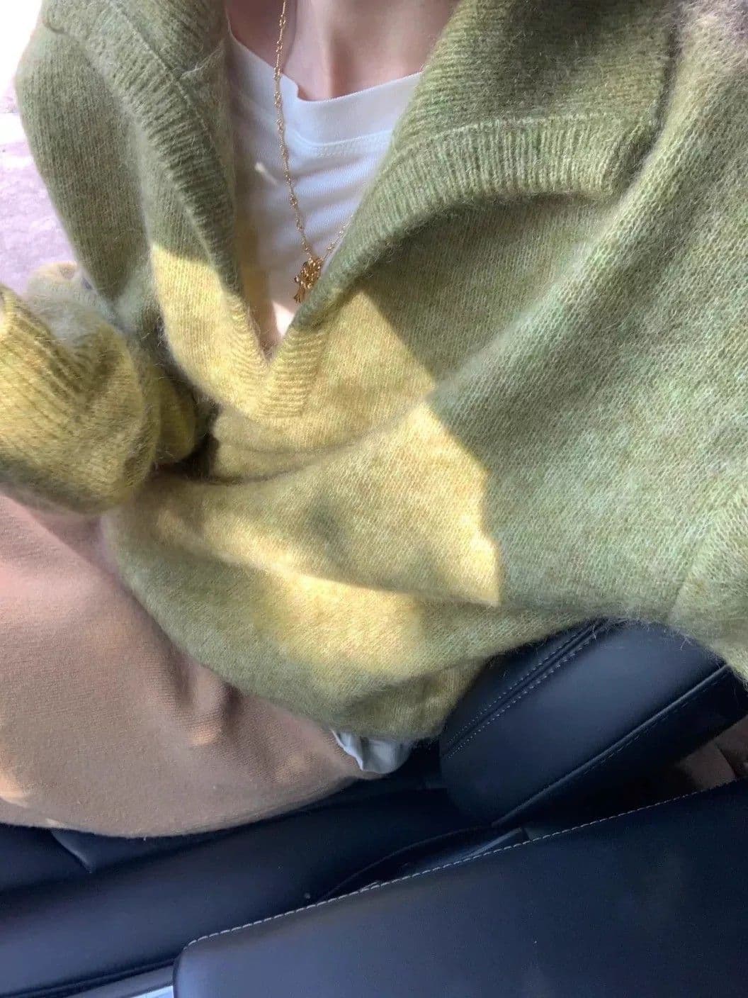 부드러운 패션 반하이넥 니트 오픈 가디건 가을 슬림해 보이는 다용도 스웨터 여자 루즈핏 느긋한 바람 다용도 맨위 여성 상세 이미지 19