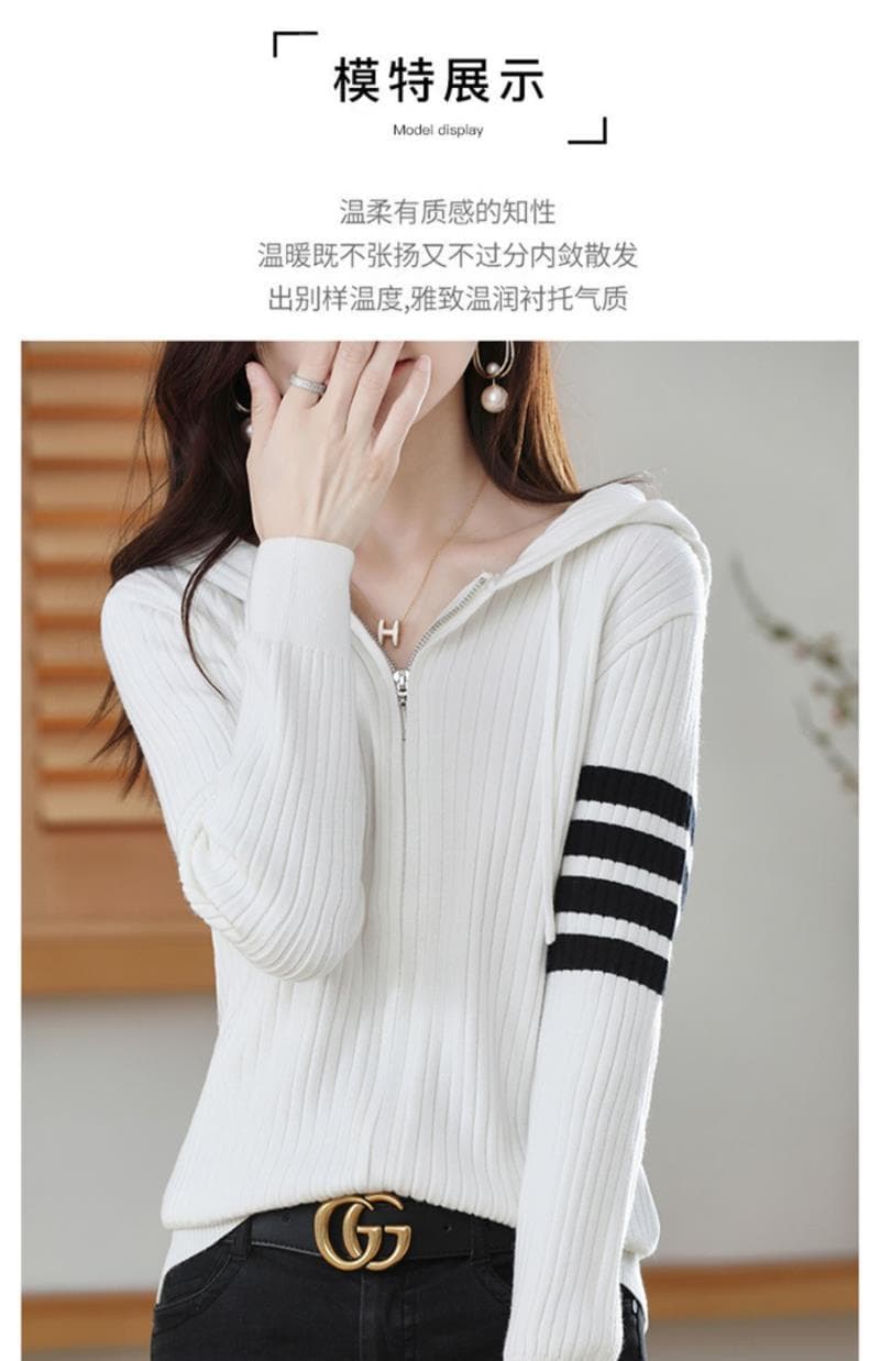 한 부서 후드 티 스웨터 여성 재킷 스웨터 오픈 가디건 루즈핏 한국 스타일 만나는 긴팔 외출용 가져 가라. 외국 가스 니트 스웨터 여성 상세 이미지 13