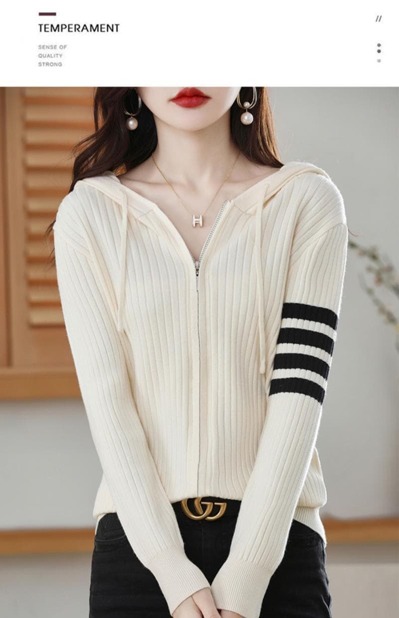 한 부서 후드 티 스웨터 여성 재킷 스웨터 오픈 가디건 루즈핏 한국 스타일 만나는 긴팔 외출용 가져 가라. 외국 가스 니트 스웨터 여성 상세 이미지 21