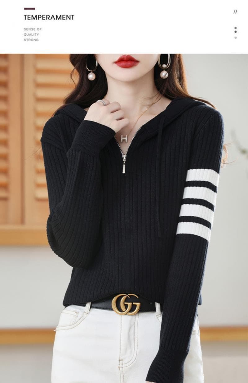 한 부서 후드 티 스웨터 여성 재킷 스웨터 오픈 가디건 루즈핏 한국 스타일 만나는 긴팔 외출용 가져 가라. 외국 가스 니트 스웨터 여성 상세 이미지 29