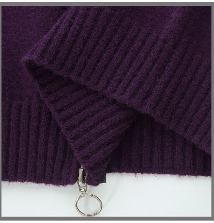 가을 겨울 새로운 한 부서 연령 감소 니트 오픈 가디건 여성 긴 소매 라운드 넥 어머니 드레스 맨위 외부 가져 가라. 루즈핏 스웨터 코트 상세 이미지 26