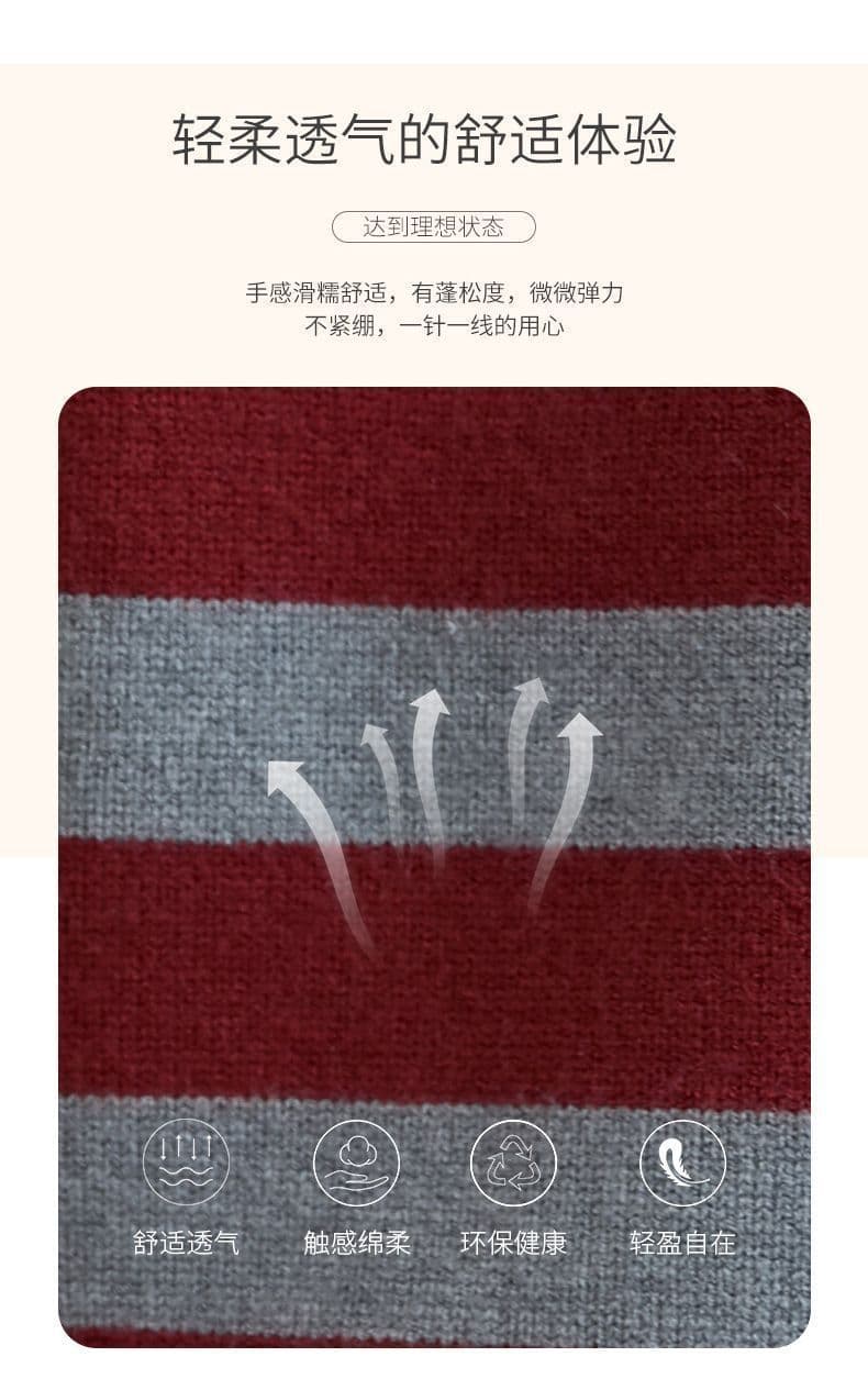 고급 새로운 패치워크 색상 스트라이프 하프 지퍼 니트 스웨터 스웨터 가을 겨울 영 엄마 루즈핏 외국 가스 만나는 맨위 상세 이미지 8