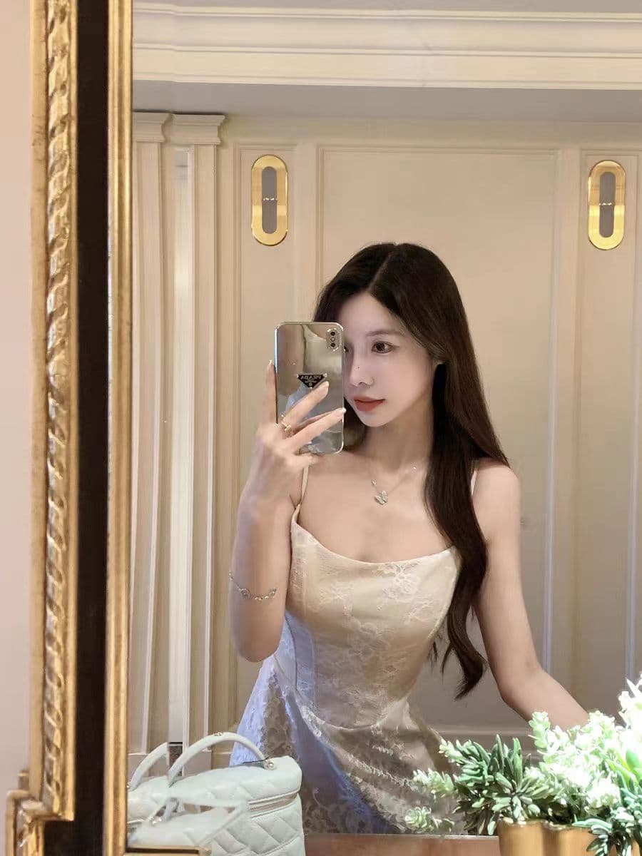 justqin 5 18 켜기 저녁 식사 유명 새로운 여름 드레스 섹시함 허리 수축 생선뼈 슬립 여성 드레스 이미지 3