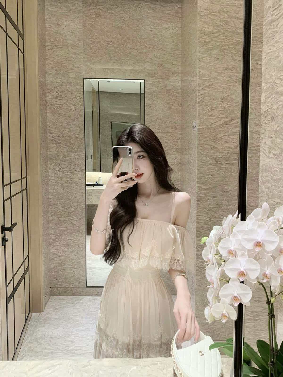 justqin 6 3 꽃 의미 뮤즈 새로운 여름 드레스 섹시함 슬립 드레스 레이스 치마 허리 수축 여성 드레스 상세 이미지 1
