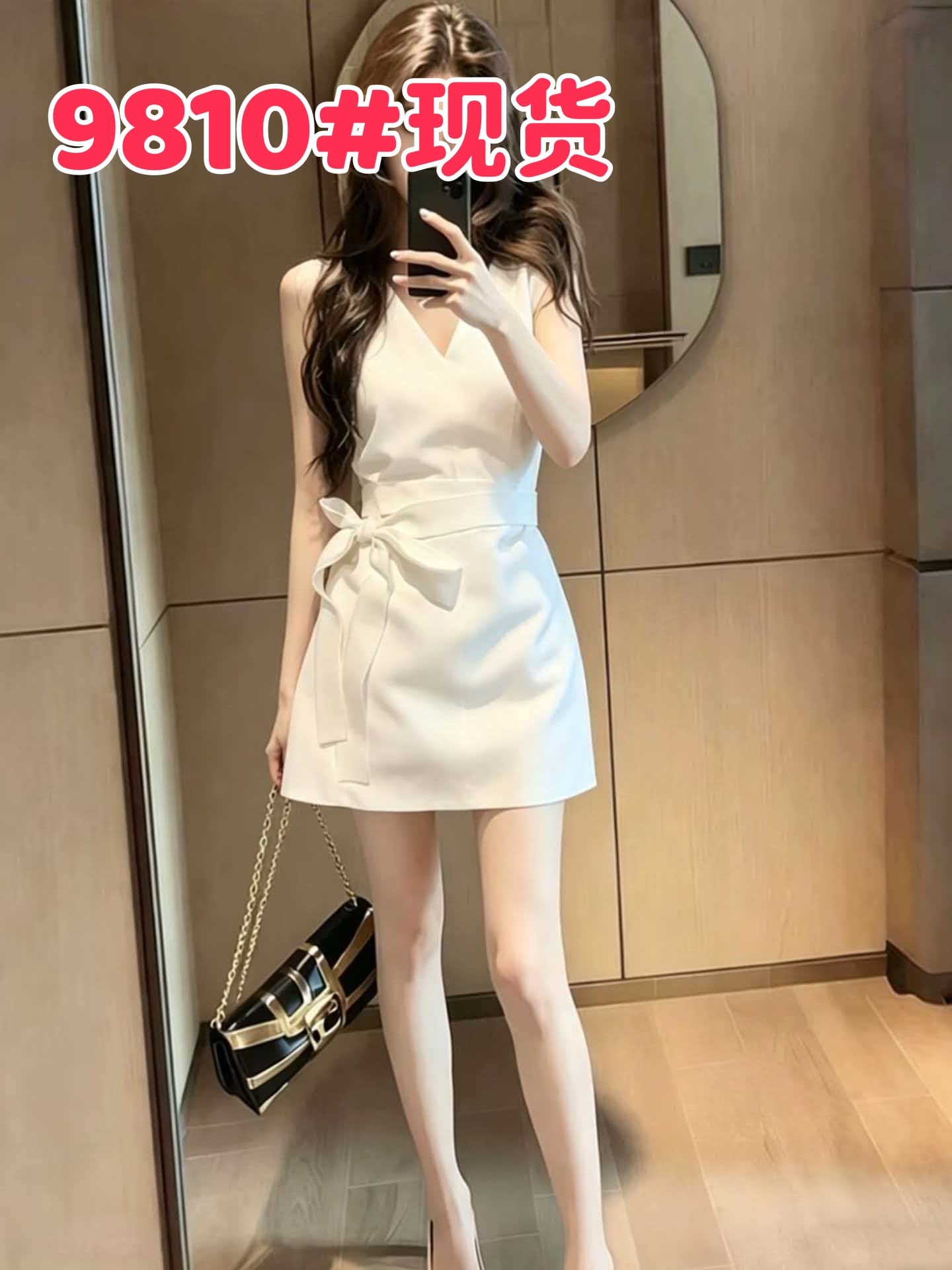2026 새로운 고급 우아함 여성 드레스 여름 품격 슬림해 보이는 허리 수축 스트랩 연령 감소 소녀 A라인 스커트