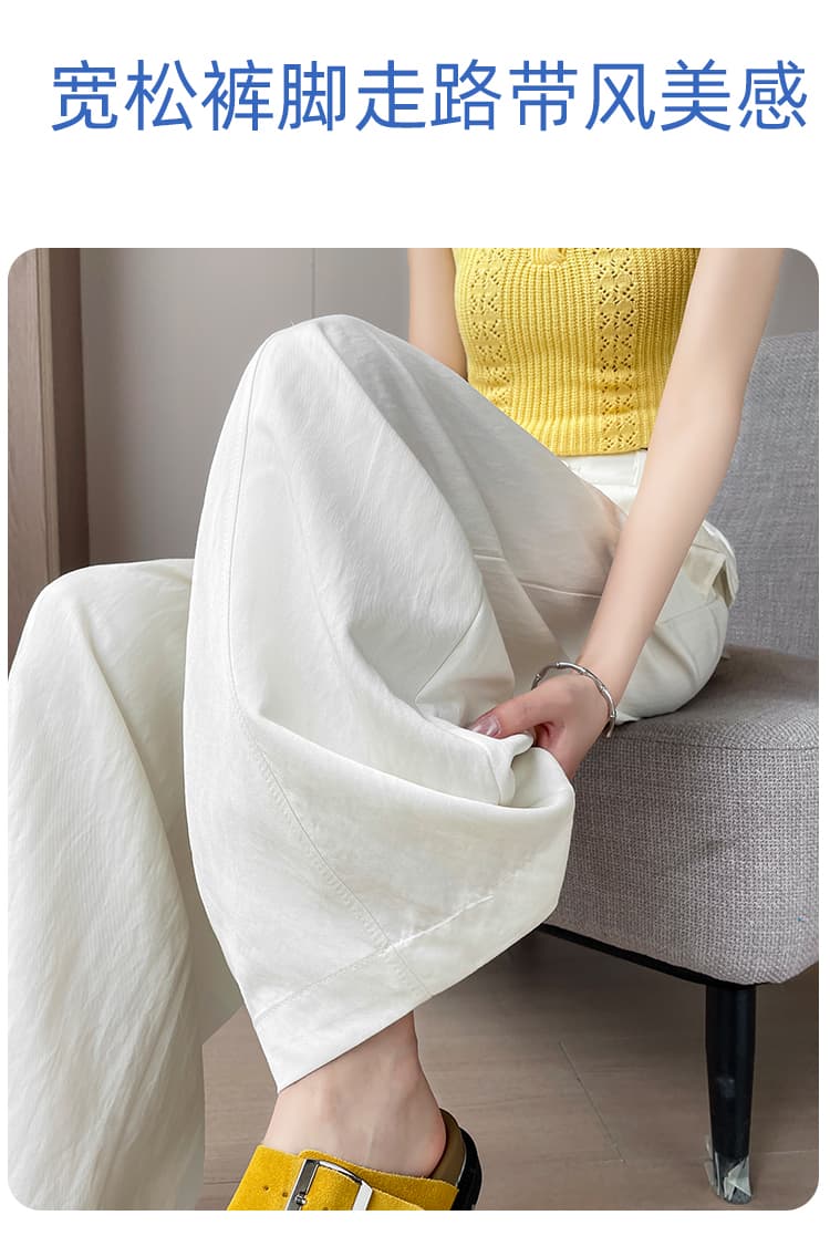 실사 한 부서 페이크 레이어드 스택 착용 캐주얼 와이드 레그 팬츠 2026 새로운 디자인 센스 레이스 플리츠 랩스커트팬츠 바지 긴 바지 상세 이미지 18