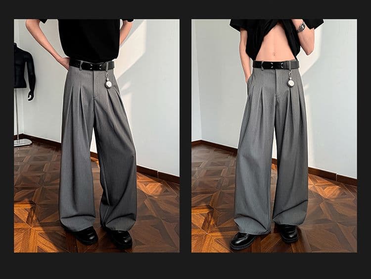 아메리칸 조수 브랜드 슬랙스 남자 봄 폭발 도루 센스 루즈핏 캐주얼 정장 고급 센스 패션 트렌드 스트레이트 팬츠 상세 이미지 13
