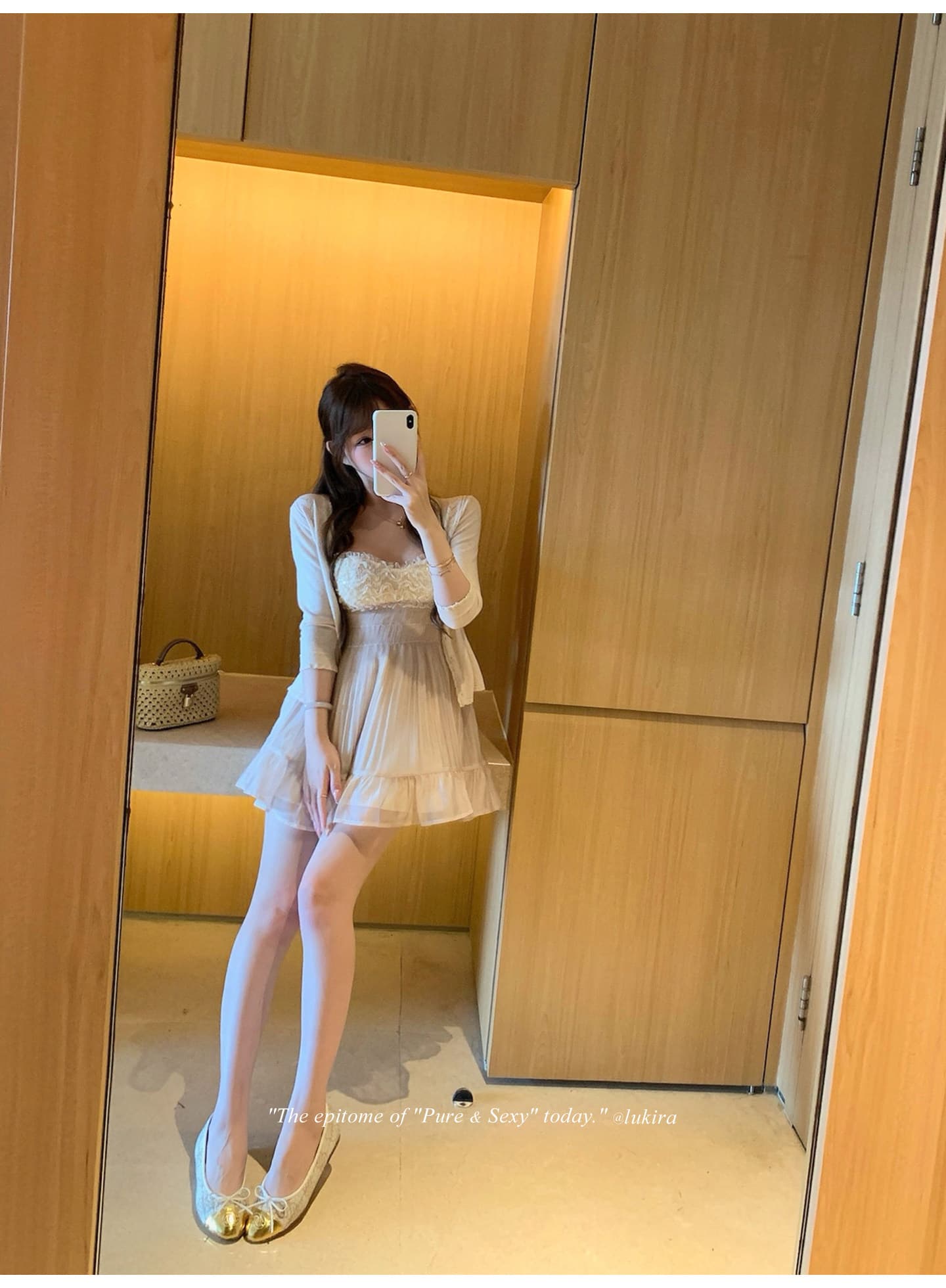 lukira 제나라 꿈 니산 무거운 작업 구슬 조각 Tulle 슬립 여성 드레스 봄 여름 허리 수축 한 마디 미니 스커트 상세 이미지 30