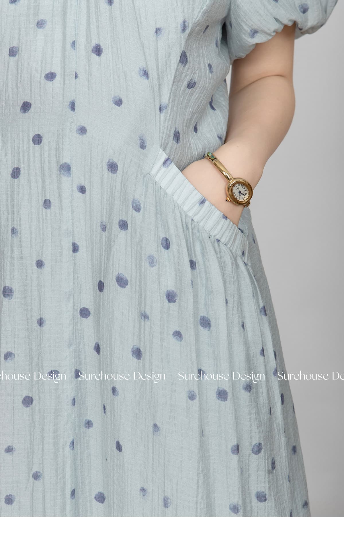 Catkins surehouse 얕은 와일드 추격 라이 경기 서울 시스템 프랑스식 도트 무늬 롱 스커트 큰 진자 유화 여성 드레스 상세 이미지 16