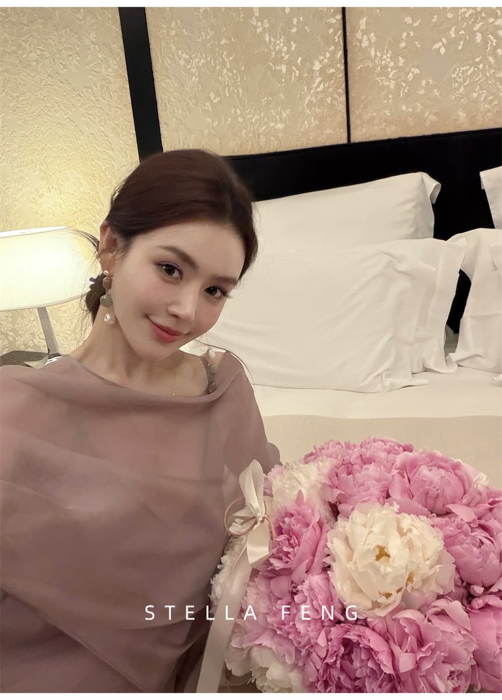 펭 급여 잉 황혼 연기 루오 여성 드레스 여름 고급 품격 슬립 치마 숄 스카프 상세 이미지 18