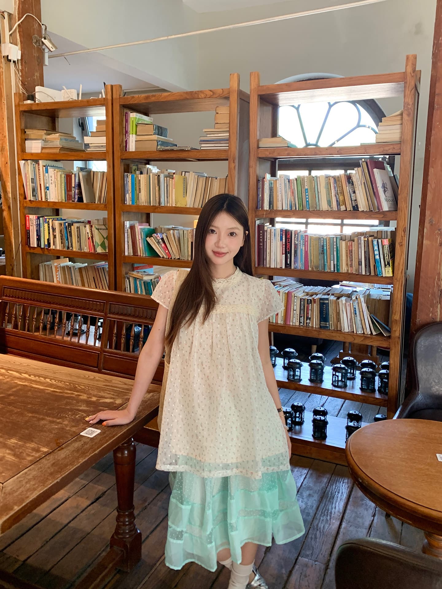 다우 시시 토끼 망사 꽃무늬 여성 셔츠 주간 센 부서 레트로 작은 대중 루즈핏 셔츠 달콤함 부드러운 바람 맨위 ins 상세 이미지 16