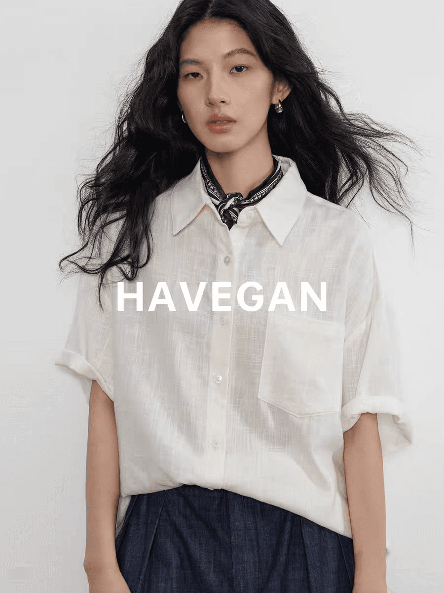와 객실 havegan 여름 반팔 아마 루즈핏 여성 셔츠 오래된 돈 바람 2026 새로운 출퇴근 느긋한 맨위 이미지 4