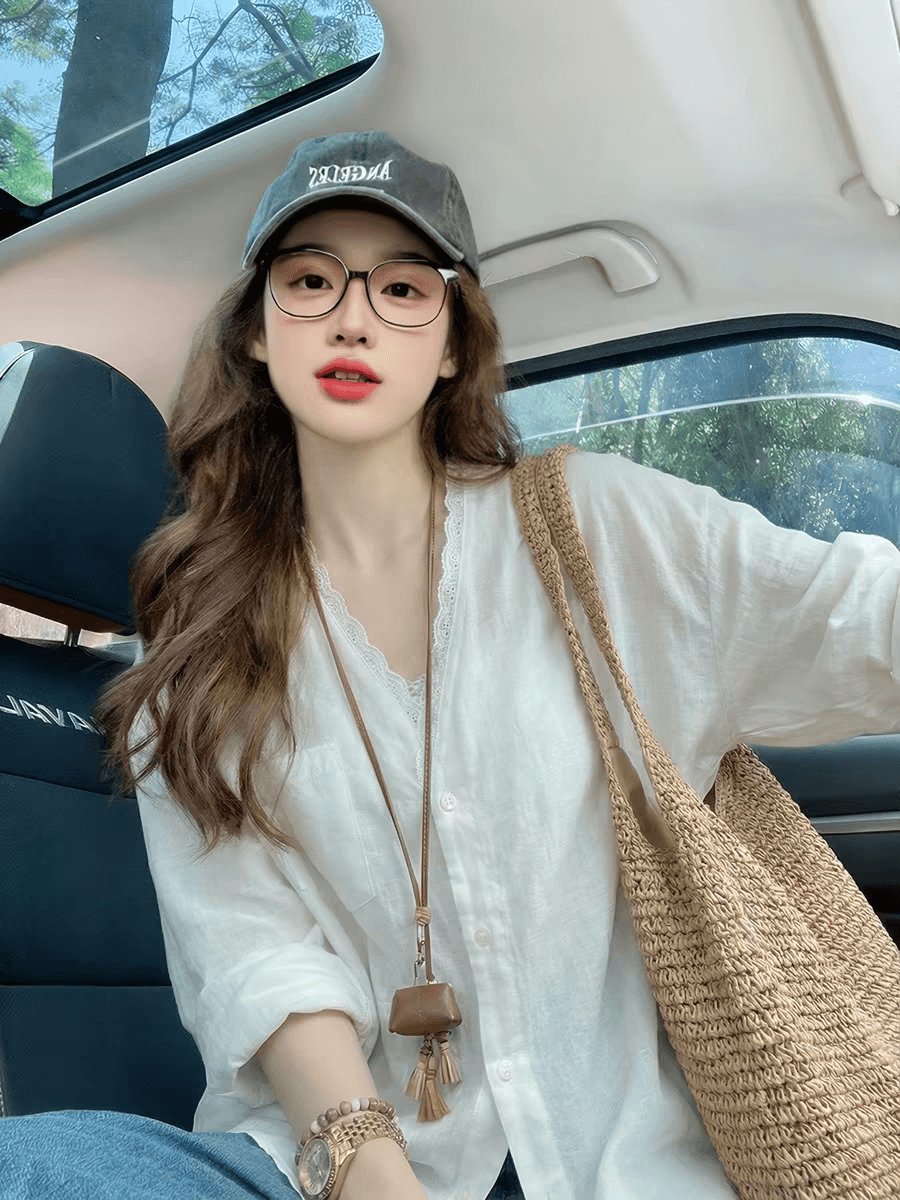 화이트 레이스 얇고 가벼운 자외선 차단 오픈 가디건 긴팔 여성 셔츠 봄 작은 대중 연령 감소 슬림해 보이는 고급 센스 맨위 재킷 이미지 2