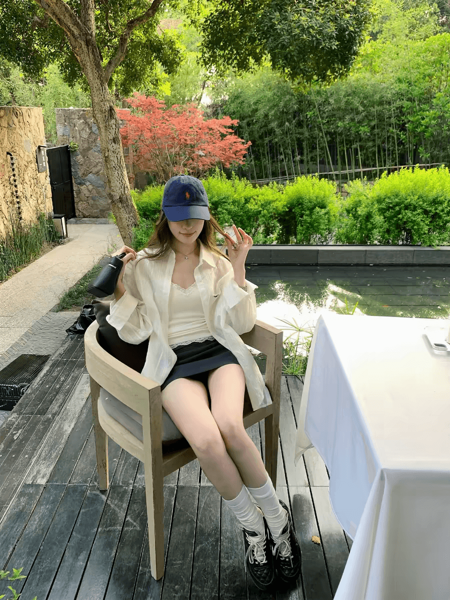 작은 갈매기 화이트 자외선 차단 셔츠 여성 코트 여름 새로운 품격 느긋한 바람 프랑스식 루즈핏 맨위 이미지 3