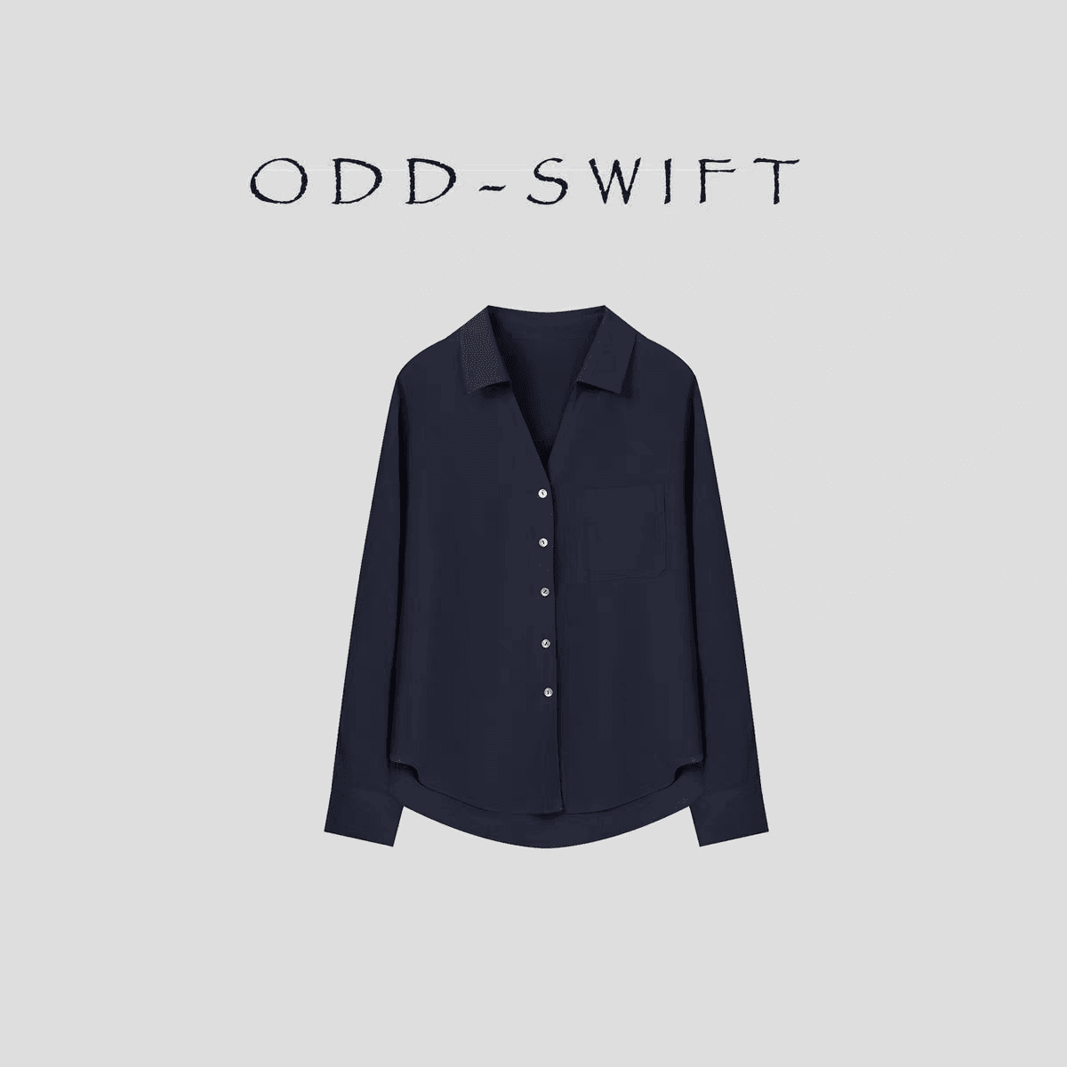 26 봄 새로운 패션 폴로 칼라 품격 다용도 루즈핏 아마 셔츠 oddz068 이미지 5