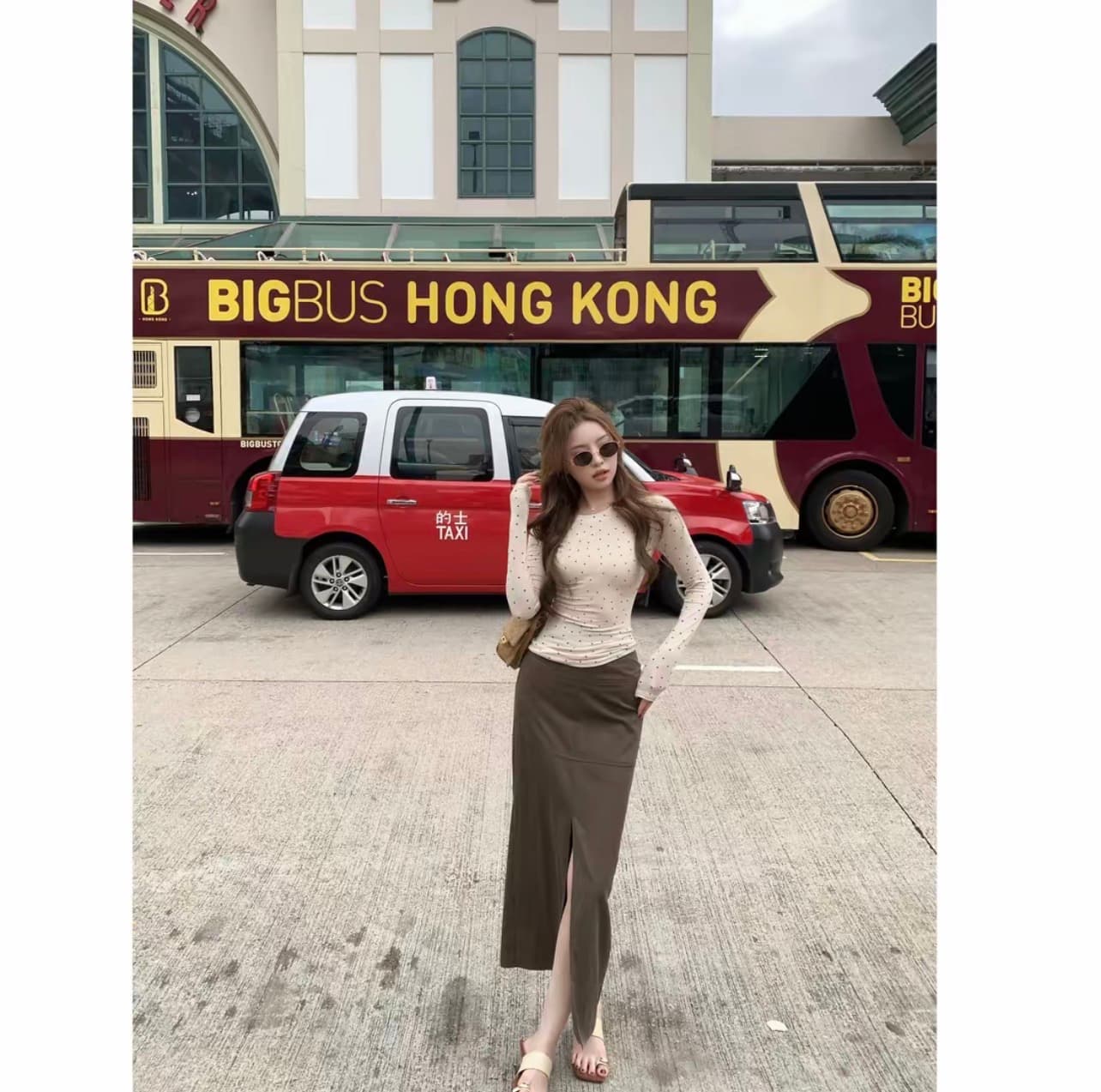 봄날 사랑 노래 봄 새로운 고급 센스 몸매 가꾸기 인사이드 가져 가라. 긴팔 도트 무늬 티셔츠 기본 셔츠 이미지 4
