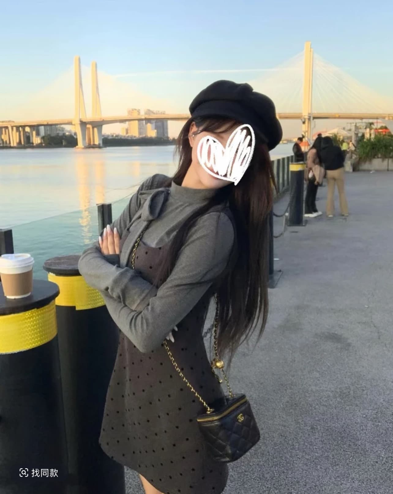 한 부서 달콤함 연령 감소 나비 매듭 긴팔 티셔츠 도트 무늬 멜빵 스커트 두 조각 여성 세트 가을 새로운 패션 세트