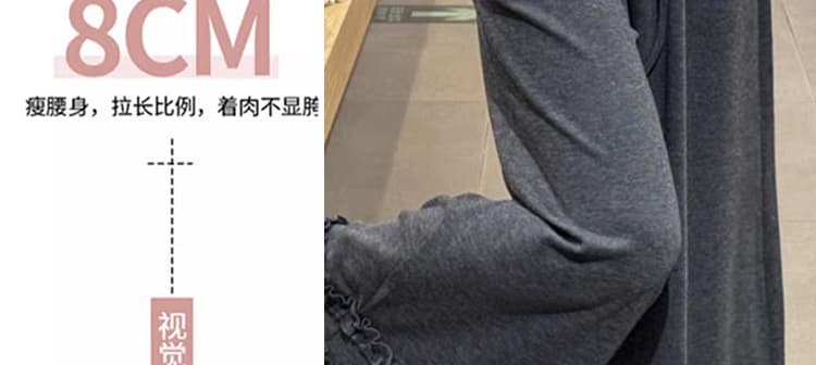 임산부 2025 새로운 한 부서 디자인 센스 레이스 양모 바지 루즈핏 하이웨이스트 스트레이트 와이드 레그 팬츠 9 포인트 상세 이미지 11