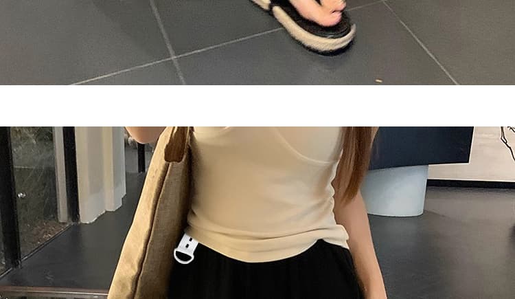 지금 huo 디자인 센스 레이스 패치워크 반신 스커트 임산부 허리밴드 조정 하이웨이스트 다용도 한 마디 중간 길이 스커트 상세 이미지 23