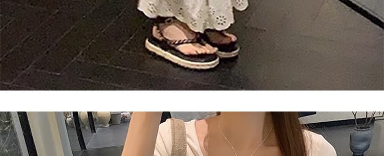 지금 huo 디자인 센스 레이스 패치워크 반신 스커트 임산부 허리밴드 조정 하이웨이스트 다용도 한 마디 중간 길이 스커트 상세 이미지 39