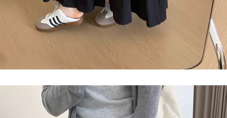 지금 huo+ 검정색 임산부 여름 얼음 차가운 야마모토 주름 한 마디 반신 스커트 하이웨이스트 펌프 로프 밴딩 슬림해 보이는 다용도 상세 이미지 53