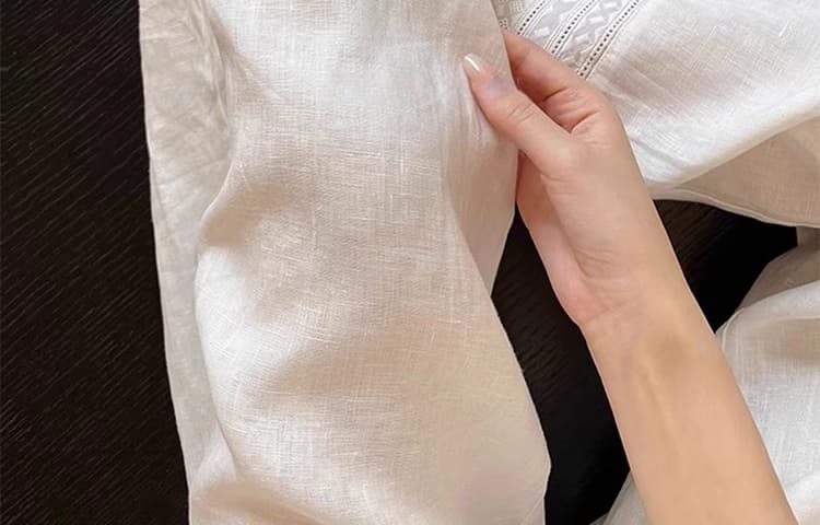 지금 임산부 2026 얇은 스타일 화이트 면 린넨 레이스 레이스 바지 하이웨이스트 펌프 로프 루즈핏 느긋한 캐주얼 9부 바지 상세 이미지 27
