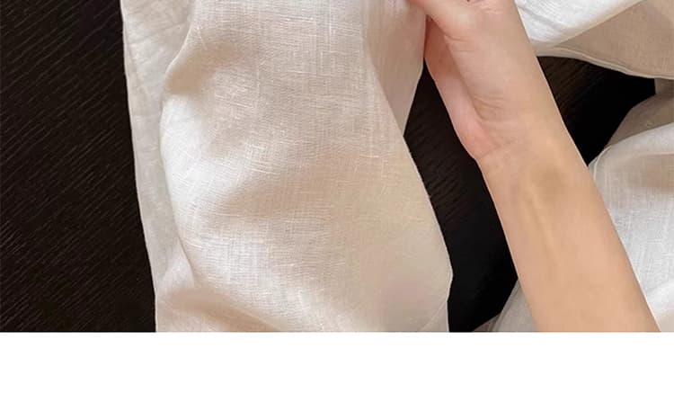 지금 임산부 2026 얇은 스타일 화이트 면 린넨 레이스 레이스 바지 하이웨이스트 펌프 로프 루즈핏 느긋한 캐주얼 9부 바지 상세 이미지 40
