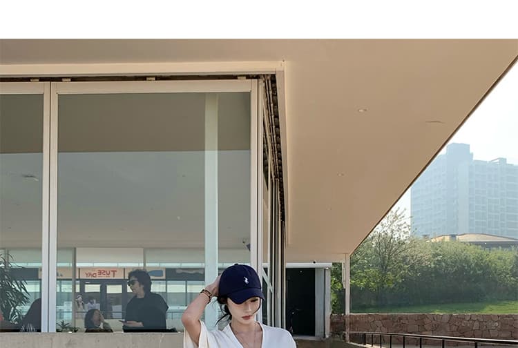 임산부 캐주얼 패션 도루 센스 세트 부드러운 찹쌀 프로 피부 높음 폭탄 슬림해 보이는 V넥 티셔츠 맨위 펌프 로프 허리 와이드 레그 팬츠 상세 이미지 27