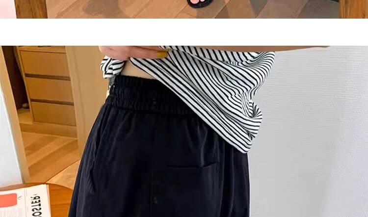 지금 임산부 여름 폭발 빅 사이즈 프랑스식 프릴 캐주얼 배 모양 몸 슬림해 보이는 다용도 느긋한 바람 반바지 상세 이미지 24