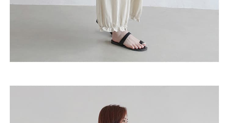 지금 임산부 여름 프릴 꽃밭 바지 얇은 스타일 속도 건조한 루즈핏 슬림해 보이는 작은 키 밴딩 9 포인트 캐주얼 바지 상세 이미지 21