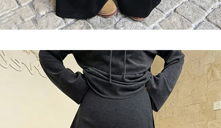 지금 huo2026 폭발 임산부 없음 흔적 신축성 허리 머리 찹쌀 플러시 부츠컷 방귀 커튼 바지 슬림해 보이는 패션 다용도 상세 이미지 21