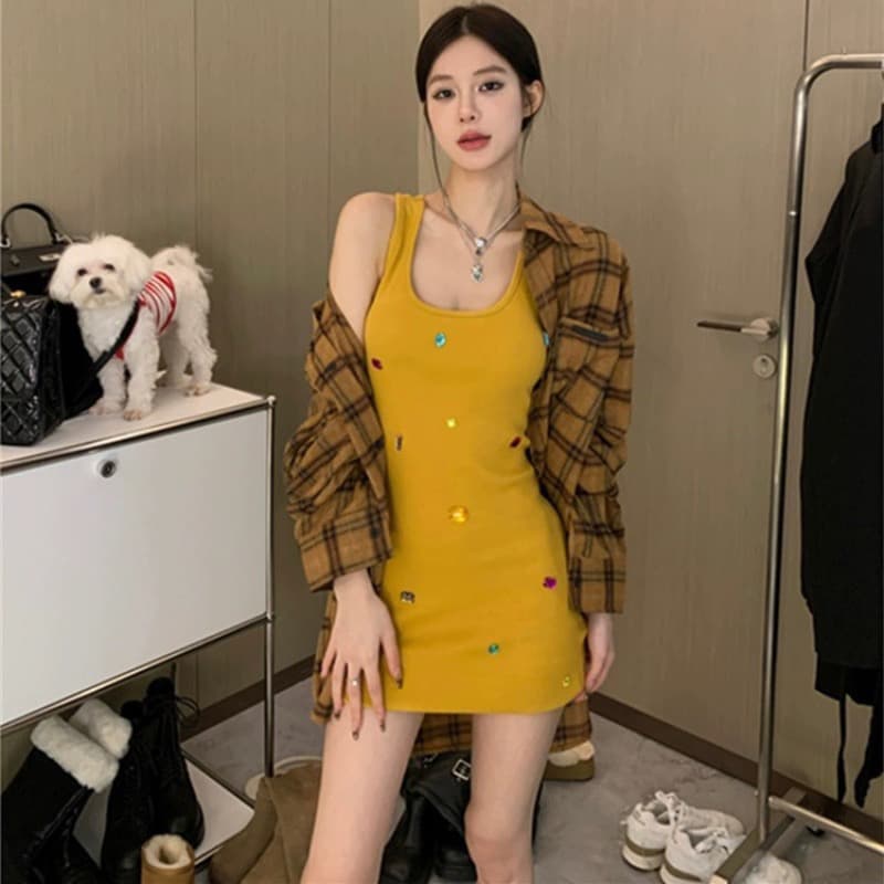 지금 지금 빅 사이즈 여성 의류 품격 슬립 여성 드레스 여름 인사이드 가져 가라. 고급 센스 캐주얼 무거운 작업 못 훈련 민소매 상세 이미지 5