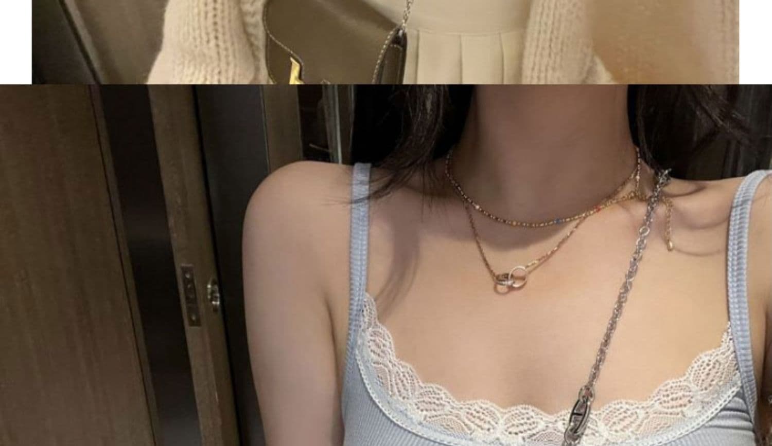 리브 레이스 조끼 작은 슬링 외출용 인사이드 가져 가라. 만나는 맨위 여성 상세 이미지 5