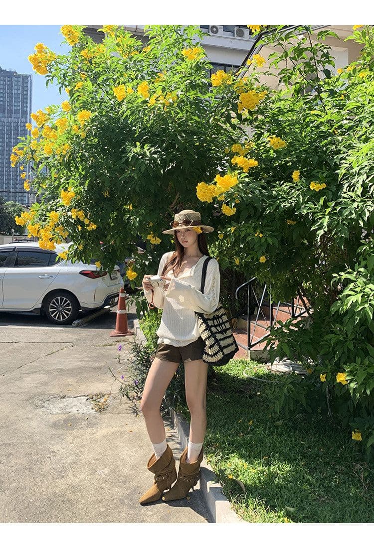 원본 자카드 원단 자외선 차단 블라우스 여성 여름 긴팔 티셔츠 한 부서 작은 대중 디자인 센스 맨위 여성 상세 이미지 5