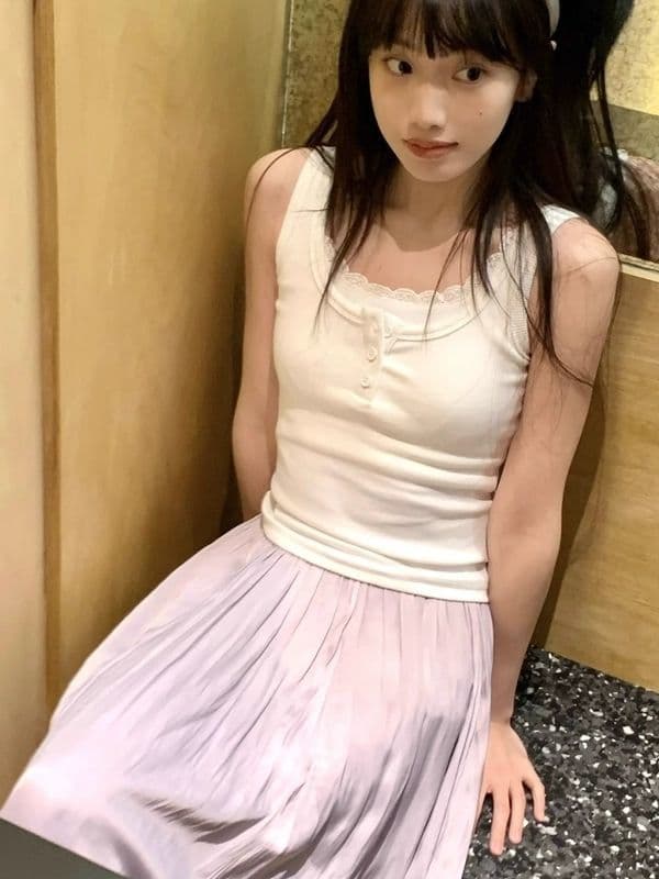레이스 레이스 페이크 레이어드 단어 조끼 여름 새로운 다용도 몸매 가꾸기 유럽 만약 바람 순수한 욕망 맨위 상세 이미지 5