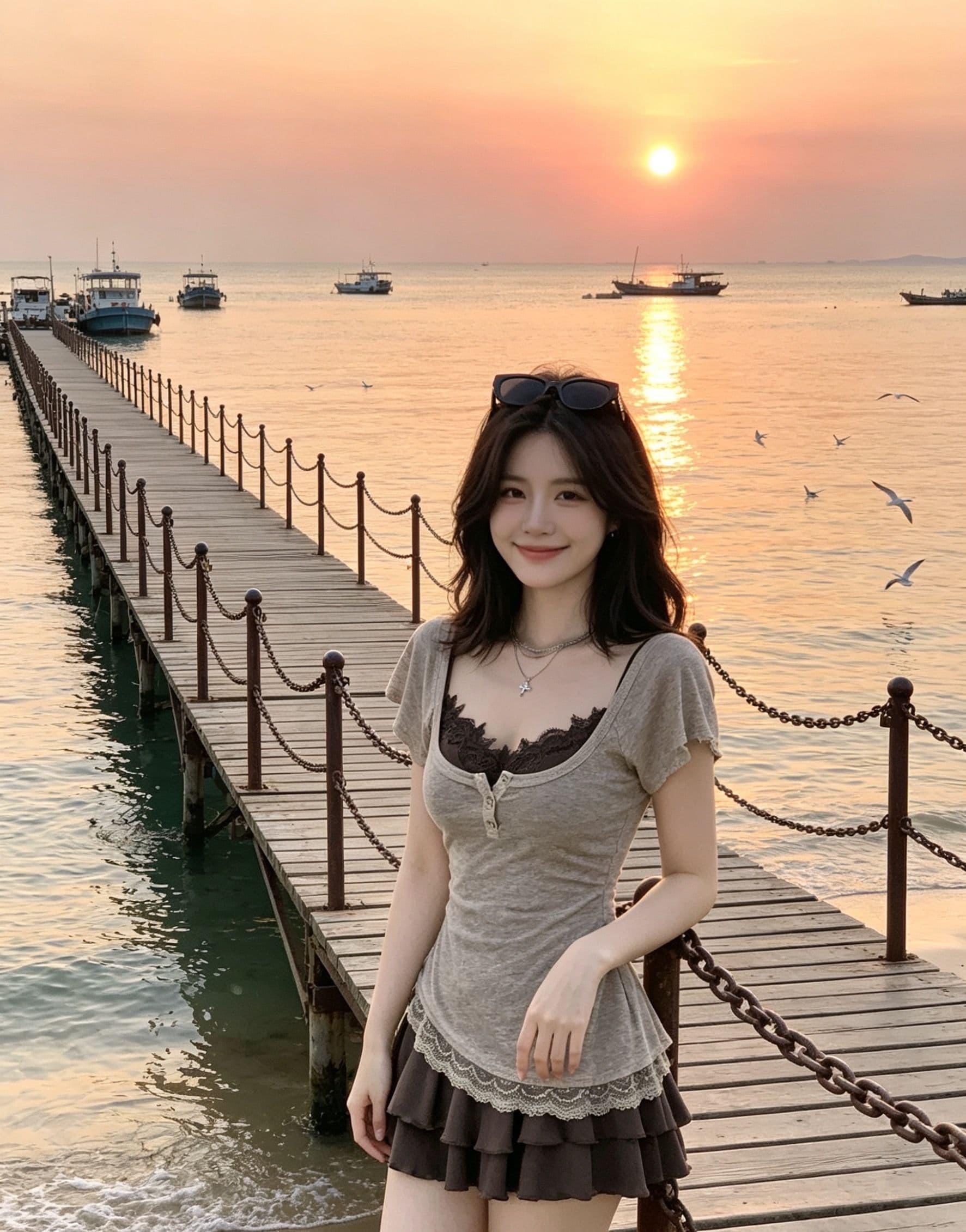 핫걸 착용 가져 가라. 레트로 레이스 조각 슬립 품격 드레스 특별 아름다운 꼬집기 허리 작은 치마 2026 여름 상세 이미지 5