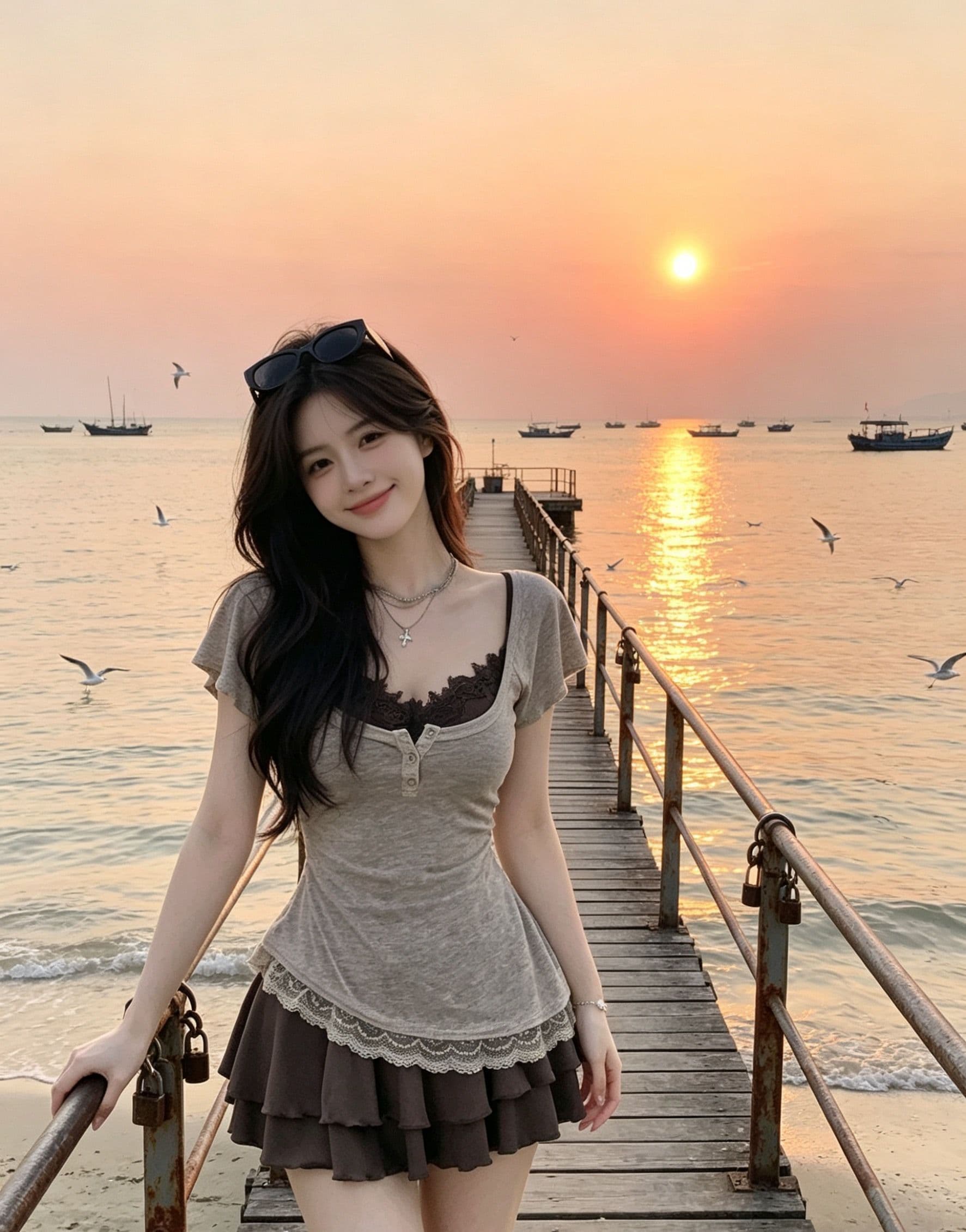 핫걸 착용 가져 가라. 레트로 레이스 조각 슬립 품격 드레스 특별 아름다운 꼬집기 허리 작은 치마 2026 여름 상세 이미지 6